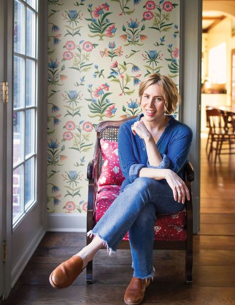 Her Wallpaper, Erin Napier, Biggest Fear, Hgtv Star, Loose Clothes, Commercial Wallpaper, York Wallcoverings, Kitchen Wallpaper, Peel Stick Wallpaper