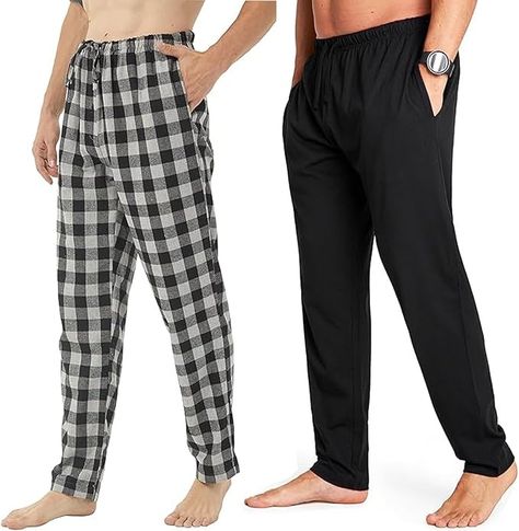 ITRAT Mens Flannel Pyjama Joggers Track Pants Open Hem Bottoms Casual Sweat Pants Trousers Mens Tracksuit Mens Lounge Pants Mens Nightwear Trouser (Black Check, SMALL) : Amazon.co.uk: Fashion Mens Night Wear, Mens Pyjama Bottoms, Mens Flannel Pajamas, Mens Lounge, Mens Pajama, Comfy Pajama, Mens Lounge Pants, Mens Tracksuit, Trousers Mens