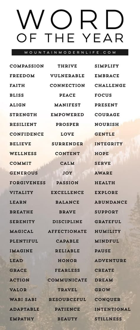 Word Of Year, Word Of The Year Ideas, One Word Inspiration, New Years Resolution List, New Year Words, Resolution List, Emotional Eater, Word Inspiration, Skip Breakfast