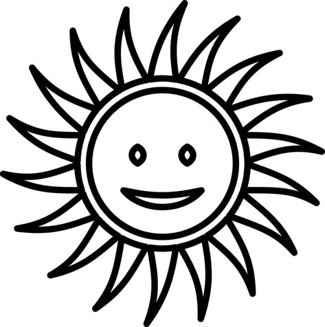 Sun, summer outline vector icon. Line summer and sun vector icon Pictures Of Sun, Sun Outline, Outline Pictures, Sun Vector, Vector Food, Line Icon, Vector Icons, Vector Free, Royalty