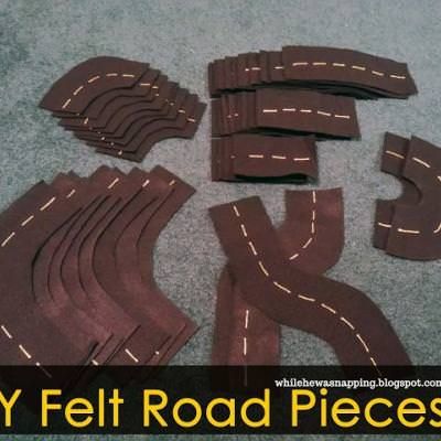 Felt Road DIY {Toys}Here is a DIY craft project made with the cars enthusiast in mind! Create this road or track with black felt, yellow puffy paint and scissors! Easy and inexpensive to make, super fun for your little guy to built and play with!View This Tutorial Felt Road, Felt Trees, Diy Toys Car, Car Activities, Operation Christmas, Operation Christmas Child, Diy Felt, Felt Board, Kids Diy