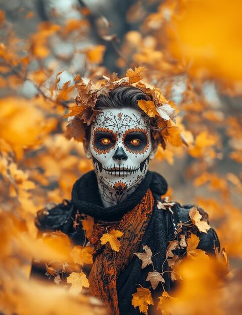 Men Catrina Makeup, Men’s Halloween Makeup Look, Mexican Face Paint, October Eve, Background Makeup, Skeleton Face Paint, Spanish Pictures, Dia De Los Muertos Decorations Ideas, Dead Pictures