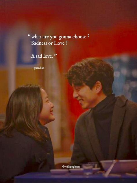 Goblin Kdrama Quotes, Goblin Korean Drama, Quotes Drama Korea, Goblin Kdrama, Korean Drama Romance, Aesthetic Memes, Korean Drama Funny, Korean Quotes, Soothing Quotes