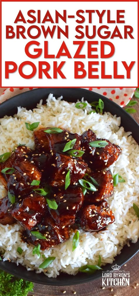 Pork Belly Recipes Crock Pot, Braised Pork Belly Recipes, Korean Pork Belly Recipes, Pork Belly Recipes Easy, Asian Pork Belly, Glazed Pork Belly, Homemade Takeout, Pork Belly Recipes Crispy, Pork Belly Burnt Ends