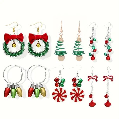 Penguin Earrings, Santa Candy, Winter Earrings, Christmas Grinch, Tree Earrings, Christmas Tree Earrings, Holiday Earrings, Earrings Christmas, Christmas Stocking Stuffers