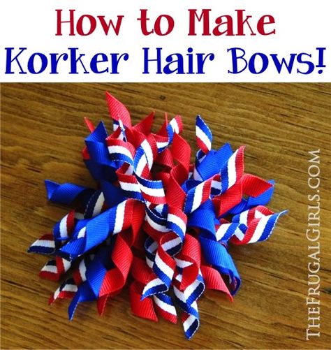 How to Make Korker Hair Bows! ~ from TheFrugalGirls.com ~ you'll love this easy DIY tutorial, and the corkscrew ribbon bows turn out SO cute!! #hairclips #hairbows #thefrugalgirls Frugal Girls, Hair Bow Tutorial, Diy Bows, Hair Ribbons, Bow Tutorial, Making Hair Bows, Diy Hair Bows, Ribbon Crafts, Diy Bow