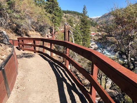 A portion of the newly completed trail connecting Tahoe City to Sparks, Nevada. Sparks Nevada, Truckee River, Tahoe City, Bicycle Trail, Lake Tahoe, Garden Bridge, Railroad Tracks, Nevada, Reno