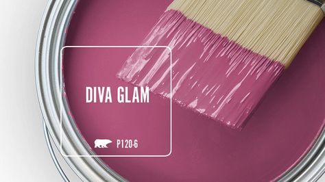 DIVA GLAM P120-6 | Behr Paint Colors Behr Colors, Behr Paint Colors, Paint Palettes, Behr Paint, Bright Pastels, Painted Boards, Colors For Home, Paint Palette, Boho Nursery