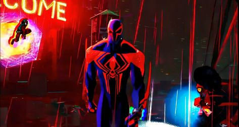 Spiderverse Cinematography, Across The Spiderverse Screencaps, Spiderverse Screenshots, Spiderverse Screencaps, Movie Frames, Spider Man 2099, Art Study, Cartoon Photo, Fav Movies