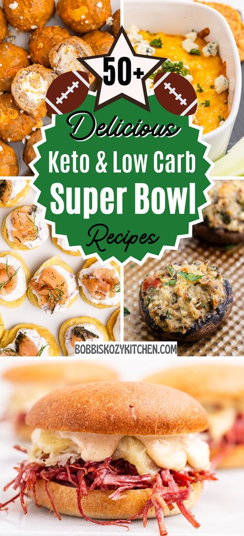 The best keto and low carb Super Bowl gameday appetizers in one place! Kick off the big game with these amazing snacks that will satisfy your appetite without filling you up with carbs. Keto Friendly Super Bowl Food, Low Carb Super Bowl Food, Supper Bowl Food, Gameday Appetizers, Amazing Snacks, Super Bowl Appetizers, Best Superbowl Food, Football Foods, Heavy Appetizers