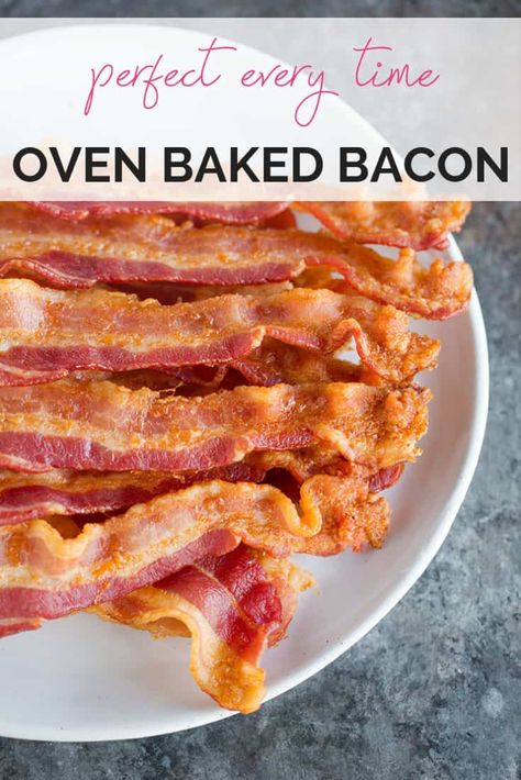 Oven Fried Bacon, Perfect Bacon, Oven Baked Bacon, Bacon In The Oven, Cooking Bacon, Baked Bacon, Best Bacon, Easy Oven, Eating Tips