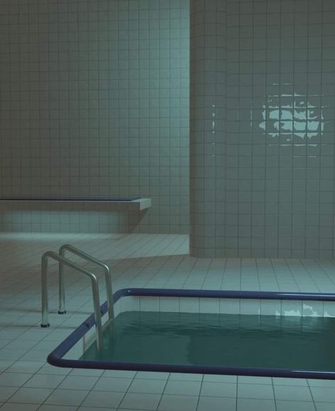 Liminal Swimming Pool, Liminal Space Swimming Pool, Liminal Pool Aesthetic, Empty Pool, Black Rooms, Water Aesthetic, Liminal Space, Dreamcore Weirdcore, Pool Rooms