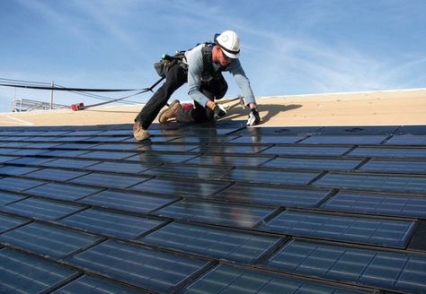 How Much Do Solar Shingles Cost? Solar Shingles, Solar Roof Tiles, Solar Energy Panels, Commercial Roofing, Solar Roof, Best Solar Panels, Cool Roof, Solar House, Solar Technology