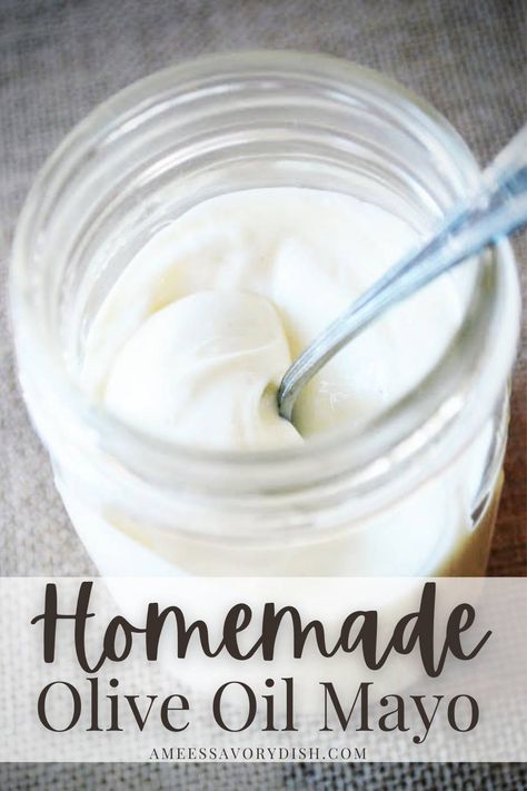 Homemade Olive Oil Mayo, Homemade Mayonnaise Olive Oil, Mayonnaise Recipe Olive Oil, Light Mayonnaise Recipe, Olive Oil Mayonnaise Recipe, Paleo Mayonnaise Recipe, Mayonnaise Homemade, Mayonnaise Recipes, Homemade Olive Oil