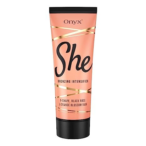 Onyx She Tanning Lotion for Tanning Beds - Tan Accelerator for Outdoor Sun with Bronzer - Bronzing Intensifier & Tan Maximizer for Fair Skin - Tattoo Protection & Ink Care Formula - Skin Moisturizer & Anti Aging Bronzing Tanning Lotion for Women