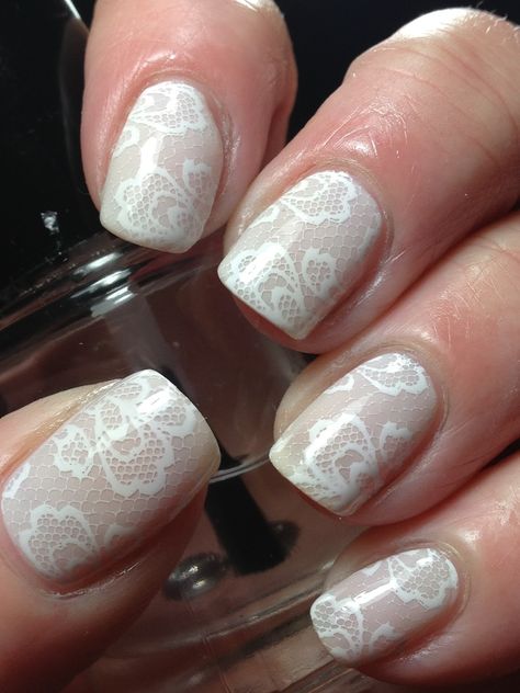 Vintage Wedding Nails, White Lace Nails, Lace Nail Art, Different Types Of Nails, Vernal Equinox, Lace Nails, Vintage Nails, Baby Doll Pattern, White Nail Art