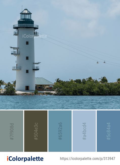 Lighthouse Color Palette, Autumn Pallet, Lighthouse Images, Sky Tower, Colour Pallets, Color Palette Ideas, Color Schemes Colour Palettes, Palette Ideas, Brand Color Palette