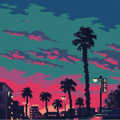 ＡＥＳＴＨＥＴＩＣＳ on Instagram: “why's it so hard to keep doing stuff…” 1024 X 576 Pixels Aesthetic, Pixel Art Landscape, 8 Bit Art, Piskel Art, Arte Indie, Pixel Art Background, Vaporwave Art, Arte 8 Bits, 8bit Art