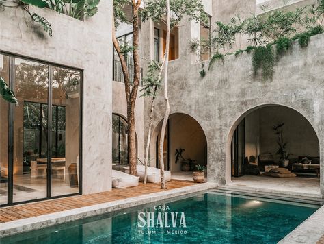 Shalva & Aviv | Tulum’s iconic sister Villas Tulum Villa, Tulum Bachelorette, Bachelorette Vibes, Architecture Minimalist, Interior Hotel, Jungle Vibes, Hotel Interiors, Quintana Roo, Beach Chic