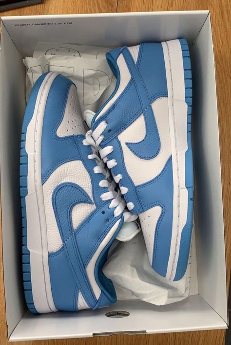 University Blue Dunks, Nike University Blue, Nike Dunk Low Outfit, Blue Dunks, Iphone Store, Nike Dunk Lows, Grunge Shoes, Low Dunks, Dunks Low