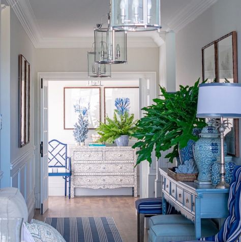 Media Coverage – Indah Island Australian Hamptons Style, Hampton Decor, Country Hamptons Style, Pendent Lights, Hamptons Homes, Glam Living, Shaker Style Kitchens, Glam Living Room, Blue White Decor