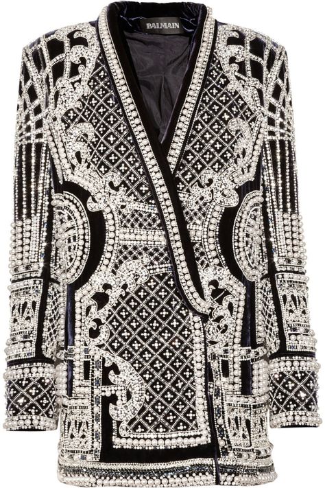 Balmain Crystal & Pearl Jacket Velvet Dinner Jacket, Pearl Jacket, Balmain Jacket, Balmain Blazer, Seoul Fashion Week, Embellished Jacket, Outfit Collage, Brown Blazer, Tuxedo Jacket