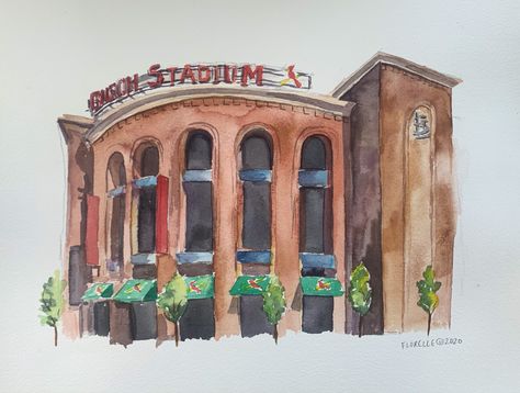 I’m an artist from Saint Louis and I often find myself painting all the places and things that people love. Like stadiums, pets, children and weddings! St Louis Aesthetic, Louis Aesthetic, Stadium Art, St Louis Art, Busch Stadium, Popular Paintings, Homeschool Art, Paintings Prints, Junior Year