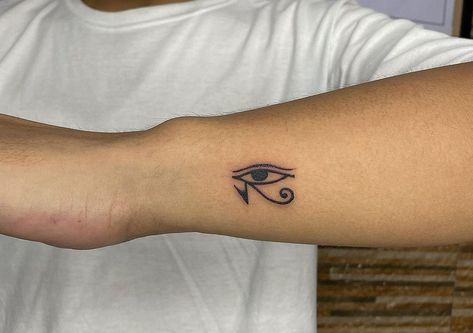 Left Eye Of Horus, Moon Phase Tattoos, Ra Tattoo, Eye Of Ra Tattoo, Eye Of Horus Tattoo, Simple Compass Tattoo, Egyptian Eye Tattoos, Horus Tattoo, Anubis Tattoo