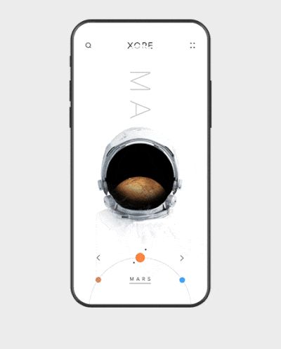 An image of the app concept xore, top mobile interaction design of February 2018 Ui Design Animation, Framer Portfolio, Micro Interaction, Car Infotainment, Mobile Website Design, Interactive Web Design, Motion App, Ux App Design, Uiux Design