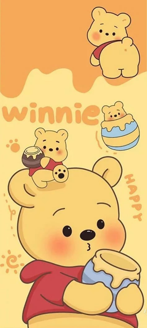 Winnie The Pooh Drawing, Pooh Pictures, Winnie The Pooh Pictures, Cute Disney Drawings, Cute Winnie The Pooh, Disney Collage, Design Fails, Disney Phone Wallpaper, Cartoon Wallpaper Iphone