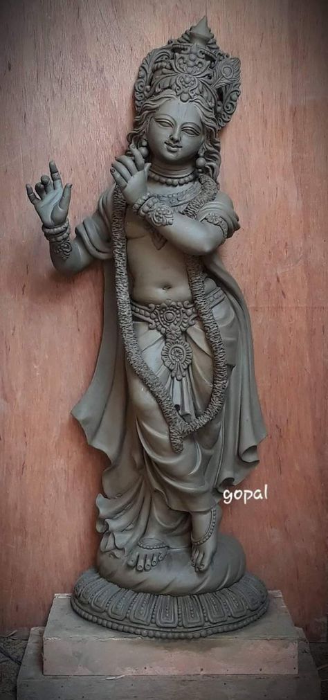 Radha Krishna Statue Sculpture, Krishna Sculpture In Clay, Radha Krishna Sculpture, Krishna Sculpture, God Venkateswara Images Hd Wallpaper, Buddhist Art Drawing, Ceramic Sculpture Figurative, Goddess Sculpture, Sculpture Art Clay