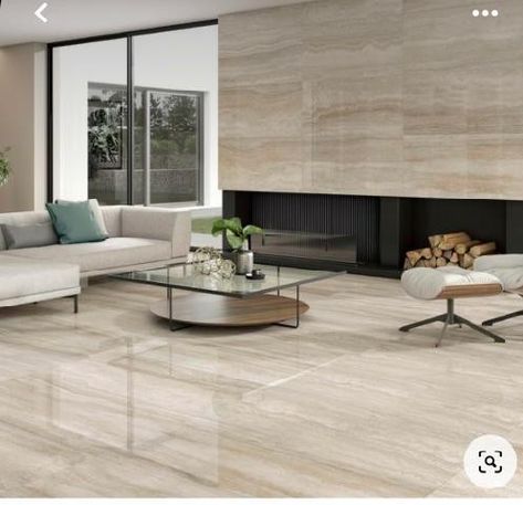 Travertine Floors Living Room, Wall Tiles Living Room, Travertine Floor Tile, Luxury Kitchen Island, House Projects Architecture, Tiles Living Room, Tile Floor Living Room, Elegant Tiles, Travertine Floors