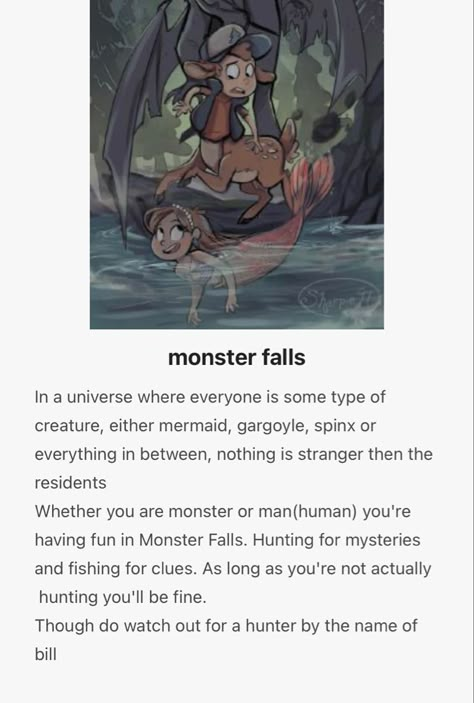 My results from a Gravity Falls quiz for GF AU’s. Gravity Falls Creatures, Monster Gravity Falls, Monster Falls Fanart, Gravity Falls Monster Au, Gravity Falls Quiz, Gravity Falls Headcanon, Monster Falls Au, Gravity Falls Oc, Confused Screaming