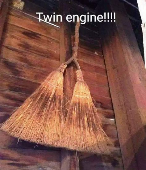 Halloween Witch's Broomstick DIY Twin Engine Halloween Jokes, Witch Quotes, Witch Broom, Kitchen Witch, Green Witch, Brooms, Samhain, Bones Funny, Halloween Funny