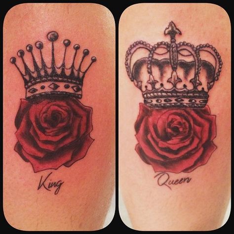 15 Stylish King and Queen Tattoos for The Best Couples | Styles At Life Queen Tattoo Designs, Queen Tattoos, Chess Piece Tattoo, Crown Tattoos For Women, King Queen Tattoo, Queen Crown Tattoo, Finger Rose Tattoo, Queen Of Hearts Tattoo, Him And Her Tattoos