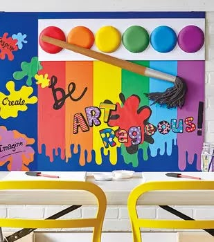 Fun Themes For School, School Event Theme Ideas, School Wide Themes For The Year, School Themes For The Year, Art Bulletin Board, School Anniversary, School Wide Themes, Art Room Doors, Art Bulletin Boards