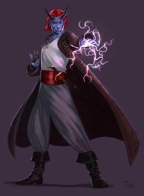 Rat Familiar, Evocation Wizard, Purple Tiefling, Tiefling Wizard, Blue Tiefling, Tiefling Sorcerer, Dnd Tiefling, Tiefling Bard, Pathfinder Character