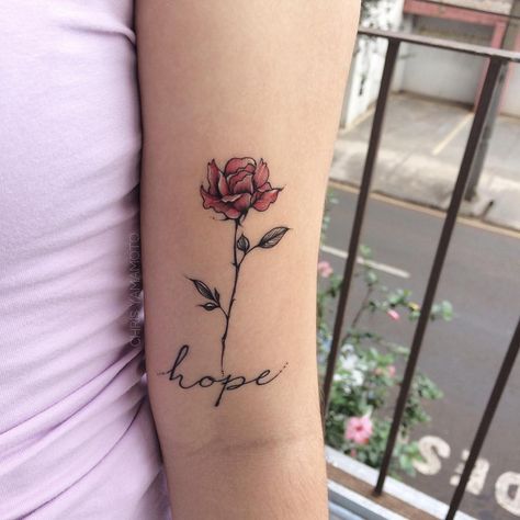 rose tattoo Hope Tattoos, Tatoo Rose, Riley Matthews, Bff Tattoos, Small Wrist Tattoos, Rose Tattoo Design, Mom Tattoos, Next Tattoo, Minimal Tattoo