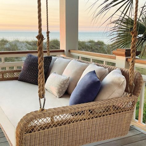 Products - Kingsley Bate Green Outdoor Furniture, Front Porch Exterior, Landscaping Lighting, Hanging Daybed, Front Porch Furniture, Elegant Outdoor Furniture, Modern Outdoor Spaces, Woven Furniture, Patio Swing