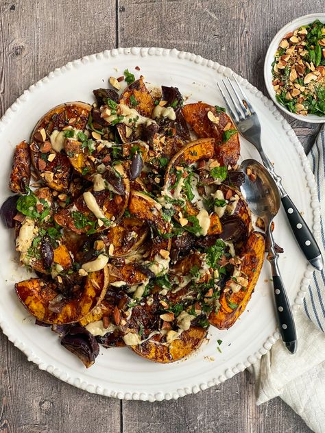 Pumpkin Recipes Roasted, Ottolenghi Butternut Squash, Roast Squash Recipes, Squash And Carrot Recipes, Thanksgiving Squash Recipes, Pumpkin Savory Recipes, Ottolenghi Christmas, Pumpkin Dinners, Christmas Dinner Vegetarian