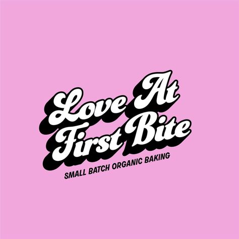 Another ✨sweet✨ logo for @loveat_firstbite_bakery ! Swipe for more cuteness 🥰 | Instagram Bites Logo, Sweet Logo, Organic Baking, Love At First Bite, 13th Anniversary, Brownie Bites, Disney Diy, First Bite, Cake Pop