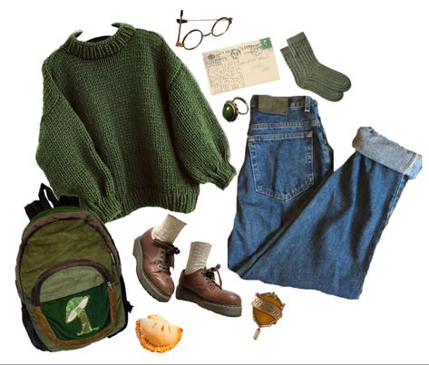 Stardew Valley Aesthetic Outfits, Hogwarts Clothes Aesthetic, Cute Nerdy Outfits, Adventure Aesthetic Outfit, Clothes Moodboard, Nerdy Clothes, Sixth Form Outfits, Nerdy Outfits, Fantasy Wizard