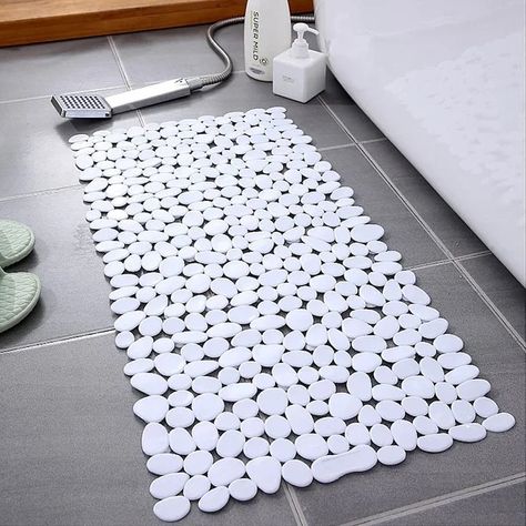 Blue Spa Pebbles Bathtub Mat Non Slip Shower Mat, Bathtub Mats, Clean Bathtub, Bathtub Mat, Bathroom Floor Mat, Shower Mat, Toilet Seat Cover, Bathroom Mats, Bathroom Flooring