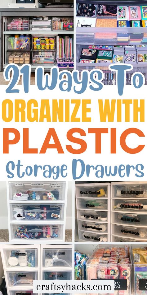 Small Plastic Drawers Organizing Ideas, Plastic 3 Drawer Storage Ideas, Label Ideas For Storage Bins, Sterilite Storage Ideas, Stackable Storage Bins Ideas, Stackable Drawer Organizers, Plastic Lid Storage Ideas, Storage Drawers Plastic Organizing Ideas, Organize Barbie Stuff Storage Ideas