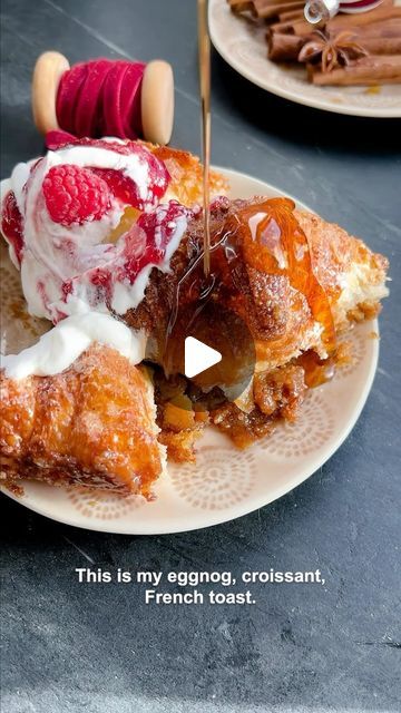 620K views · 26K likes | Tieghan Gerard on Instagram: "“Brûléed” Eggnog Croissant French Toast. One last super easy holiday breakfast to celebrate the New Year and it’s a good one. This has become a family favorite, made it twice this week. It’s the “brûléed” croissants. They’re sweet and crunchy on top but soft and buttery inside. The best baked French toast. Dollop of whipped cream on top. YUMMMY. 

1/2 cup brown sugar
1/4 cup maple syrup
6 tablespoons salted butter, melted
8 large eggs, beaten
2 cups eggnog (or whole milk)
1/4 cup Grand Marnier (orange Liqueur)
1 tablespoon vanilla extract
2 teaspoons cinnamon
1/4 teaspoon ground nutmeg
1/2 teaspoon kosher salt
20-24 mini croissants
1-2 tablespoons granulated sugar
whipped cream, fruit preserves, or fresh fruit for serving

https://www. Last Super, Tieghan Gerard, Croissant French Toast, Eggnog French Toast, Baked French Toast, Mini Croissants, Orange Liqueur, Fruit Preserves, Holiday Breakfast