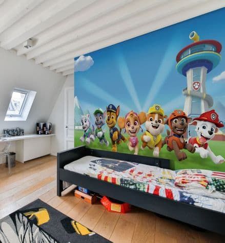 Paw Patrol Room Ideas, Paw Patrol Room Ideas Toddler Boys, Paw Patrol Bedroom Ideas, Paw Patrol Room Decor, Paw Patrol Wallpaper, Hunters Bedroom, Bedroom Photo Wall, Belle Accessories, Real Bedroom