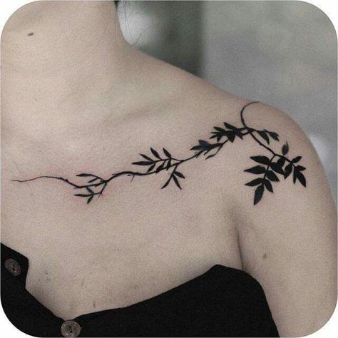 Collar Bone Tree Tattoo, Tree Branch Collar Bone Tattoo, Tree Branch Chest Tattoo, Birch Tree Branch Tattoo, Tree Branch Shoulder Tattoo, Tree Branch Tattoos For Women, Tree Branches Tattoo, Shoulder Tattoo Women, Trees For Life