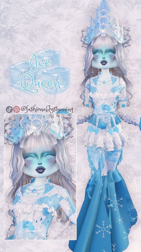 Ice Queen Dti Outfit, Ice Queen Dress To Impress Outfit, Fashionably Stunning Dress To Impress, Dti Outfits Top Model, Winter Dti Outfits, Dress To Impress Theme Elements, Elements Outfit Dress To Impress, Dress To Impress Elements Theme, Dress To Impress Cute Outfits