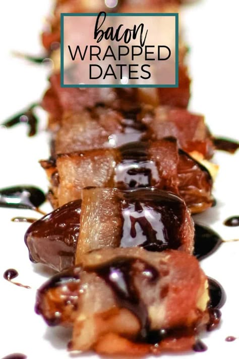 Balsamic Reduction Recipe, Fingerfood Baby, Wrapped Dates, Bacon Wrapped Dates, Bacon Appetizers, Honey Balsamic, Date Recipes, Balsamic Reduction, Honey Recipes