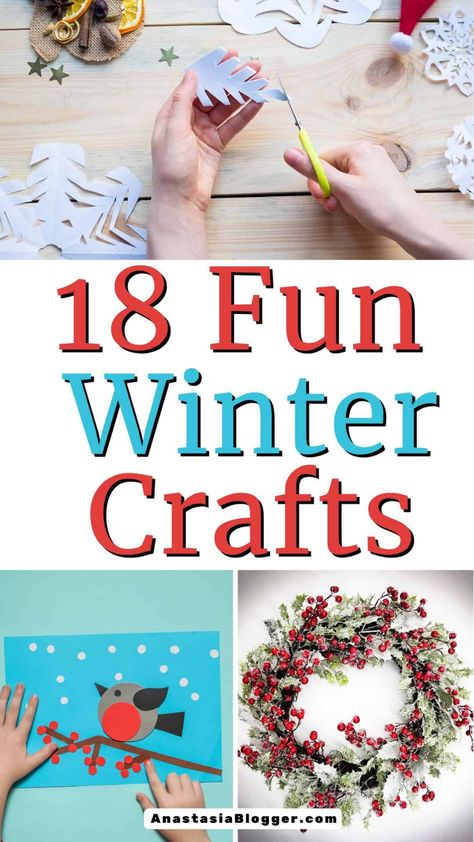 Easy Winter Crafts for Teens Teen Christmas Craft Ideas, Winter Crafts For Teens, Winter Diy Decor, Winter Craft Ideas, Easy Winter Crafts, Fun Winter Crafts, Winter Diy Crafts, January Crafts, Winter Holiday Crafts